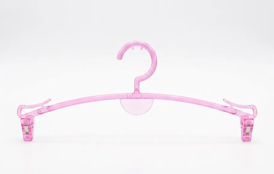 Gancho Plastico Con Pinza(Rosado)