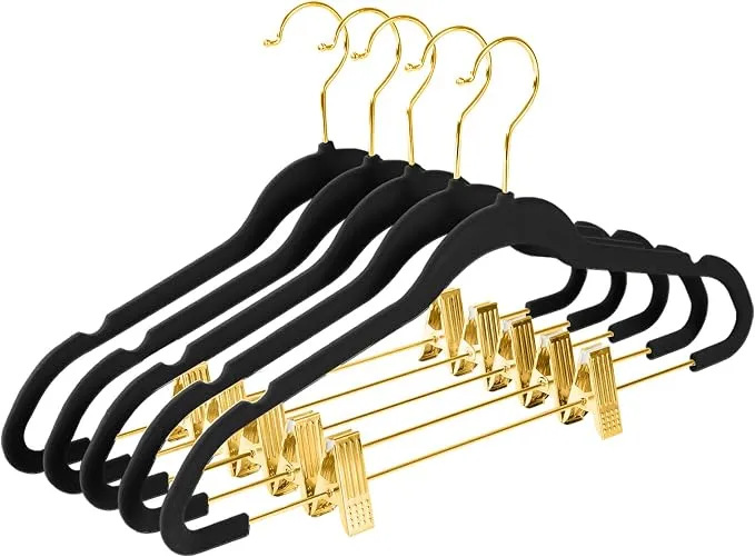 Gancho De Gamuza Con Pinza(Dorado)
