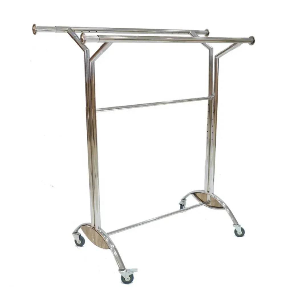 [AF028] Perchero Doble (Plateado)